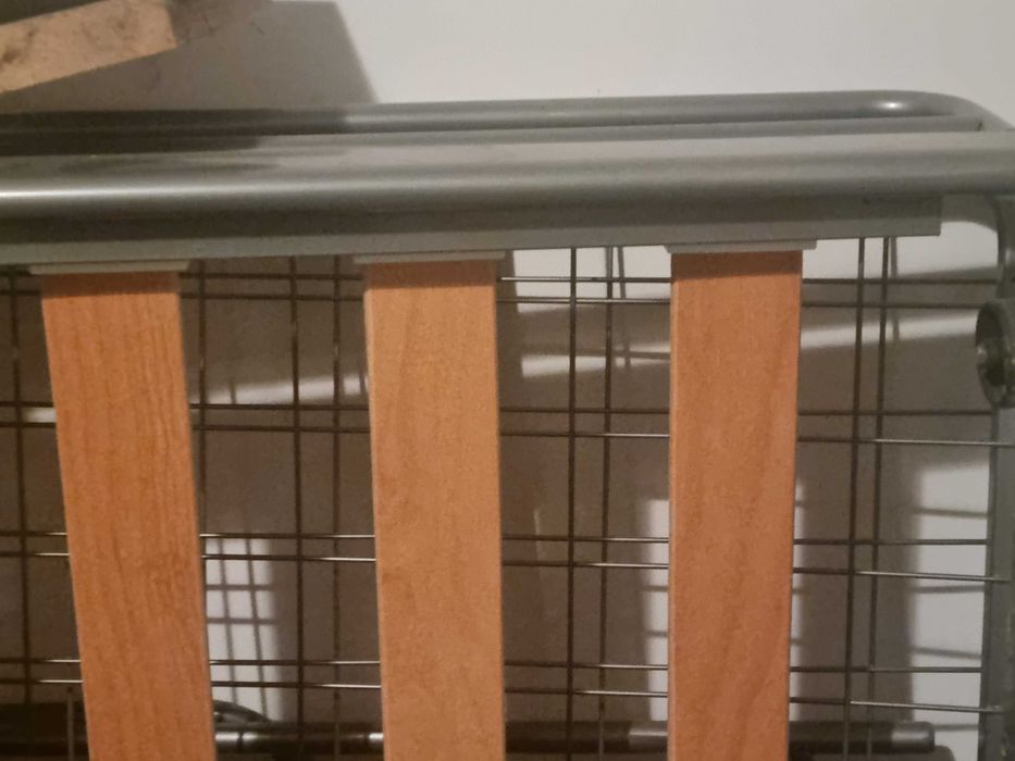 Łóżko piętrowe, srebrne 90x200 cm,