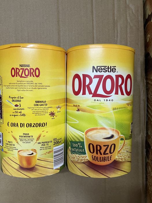 Акція!Orzoro caffe, cacao, solubile , ячмінна кава orzo bimbo