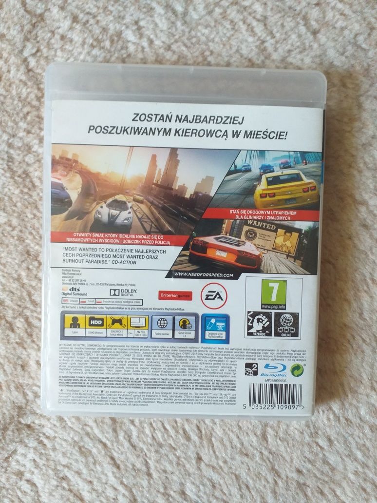 Need for Speed Most Wanted PL PS3 po polsku