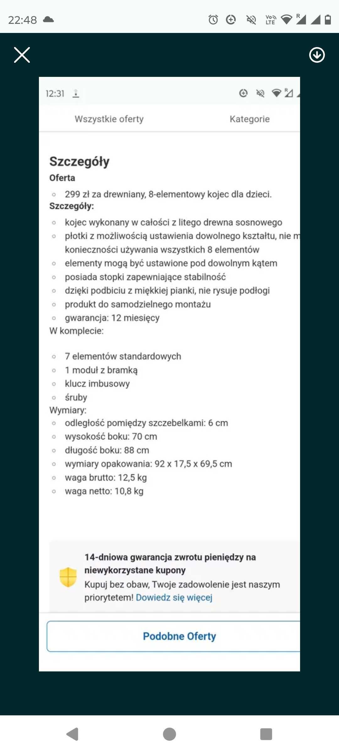 Kojec drewniany kolorowy zagroda dla dziecka zwierząt