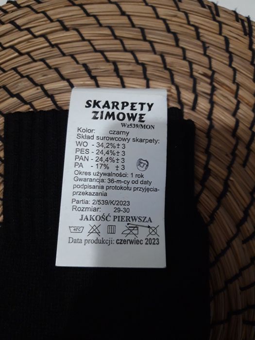 Skarpety wojskowe zimowe