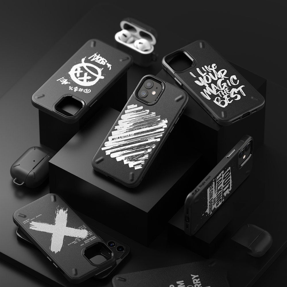 Etui Ringke Onyx Design Do Iphone 12 Mini Czarny (Graffiti)