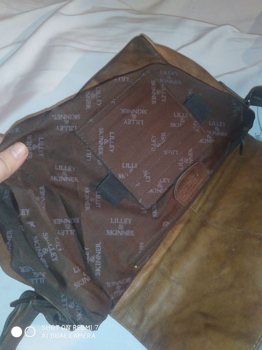 Винтажная кожаная женская сумка мессенджер LILLEY & SKINNER кожа