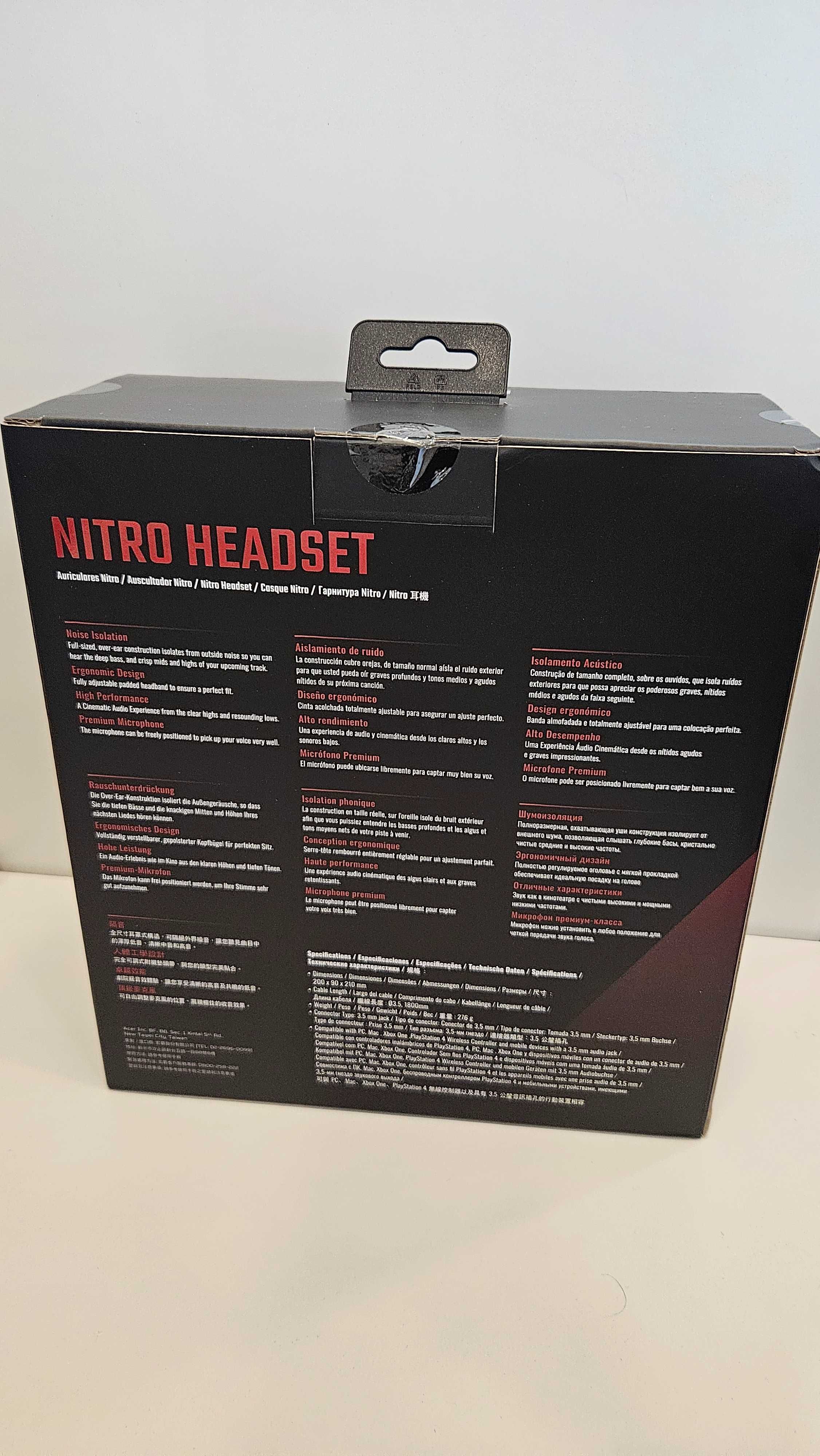 Headset Gaming Acer Nitro - NOVO