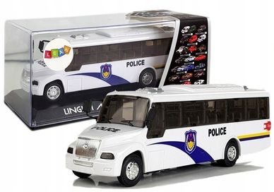Autobus Policyjny Bus Policja Biały z Naciągiem Dź