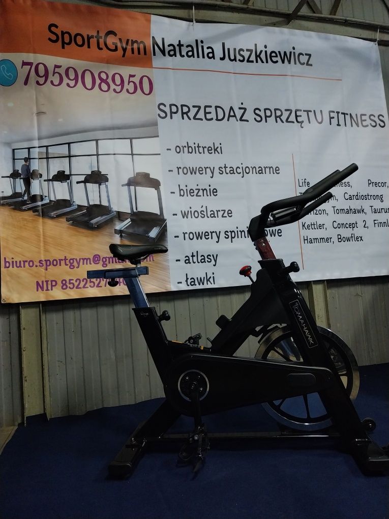 Rower spiningowy Tomahawk E-series myRide Edition, Koło 18 kg