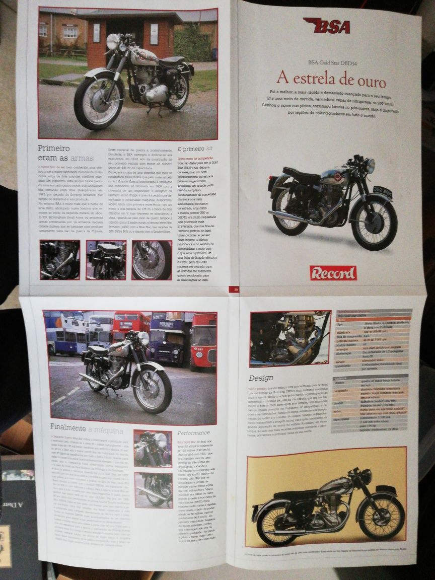 Coleção do Record com 30 poster de motos