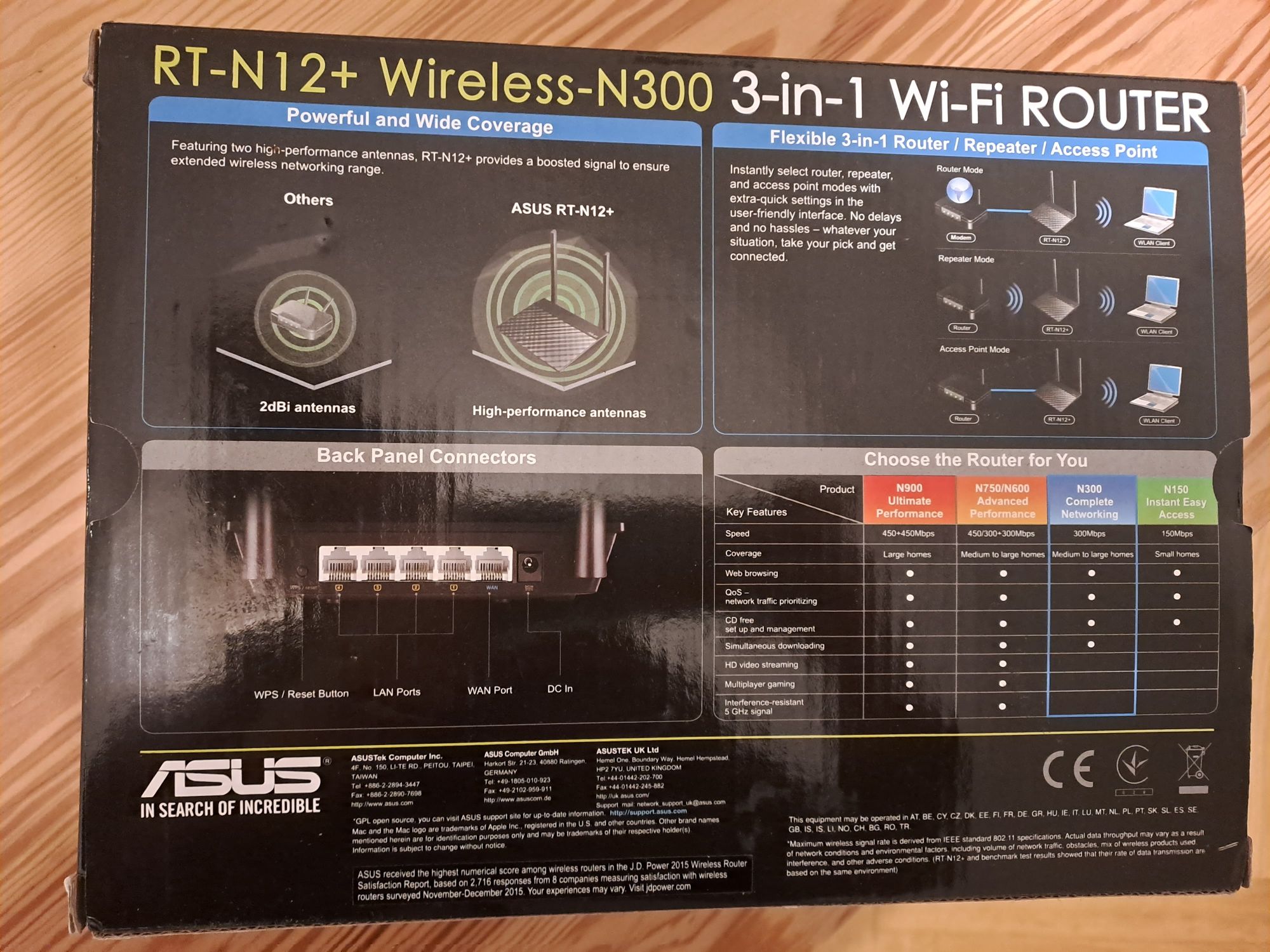 Wi-Fi Router 3 w 1 wireless N300