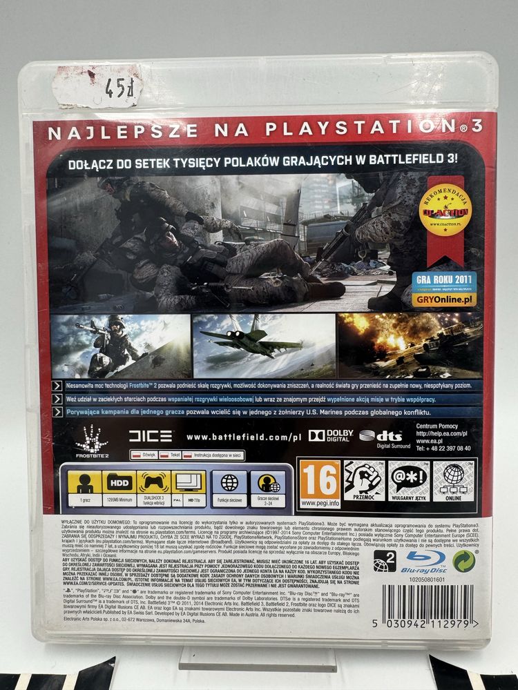 Gra PL Battelfield 3 Ps3 Gwarancja