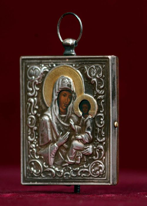 Ikona srebrna Madonna Przewodniczka SREBRO Ag 925