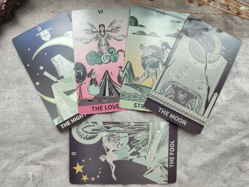 Гадальні карти таро бузинне Sambucus tarot колода зелене таро