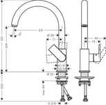 Hansgrohe Vernis Shape bateria kuchenna stojąca chrom
