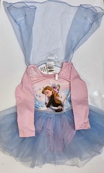 HM Elsa, Elza, Frozen, Królowa, strój do tańca z peleryną NOWY 98/104