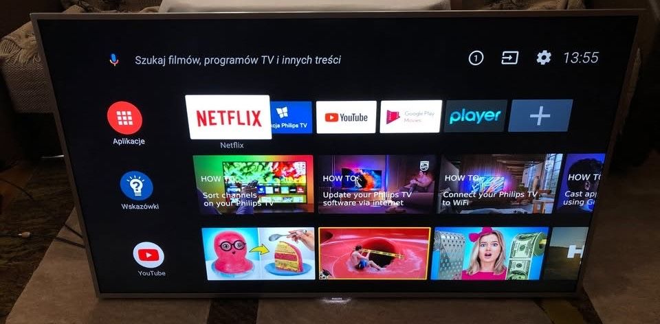 Telewizor 4K Philips 55" ANDROID TV AMBILIGHT X3 Smart Tv DVBT-2 Hevc