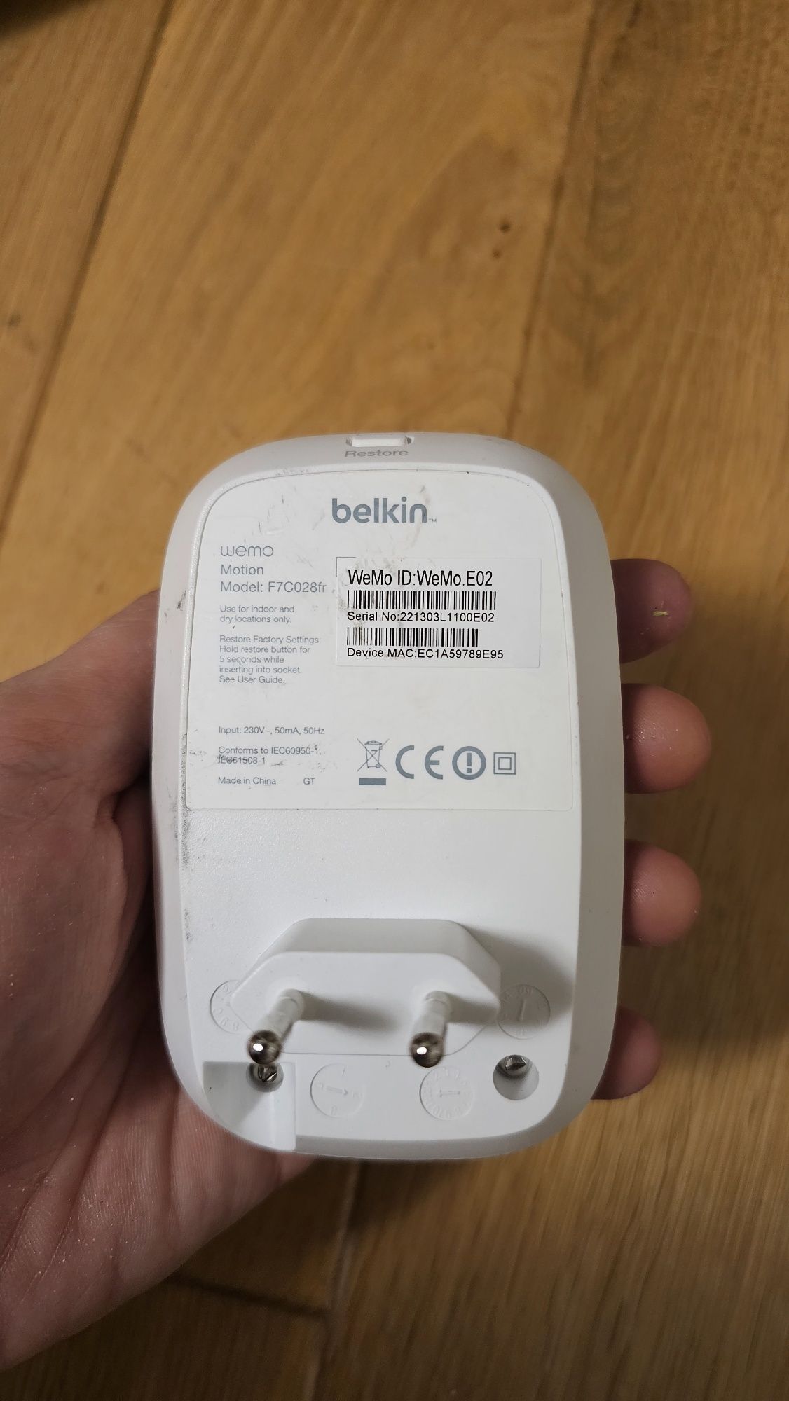 Belkin WEMO SWITCH+ Motion. Inteligentne gniazdko 16A + czujnik ruchu.