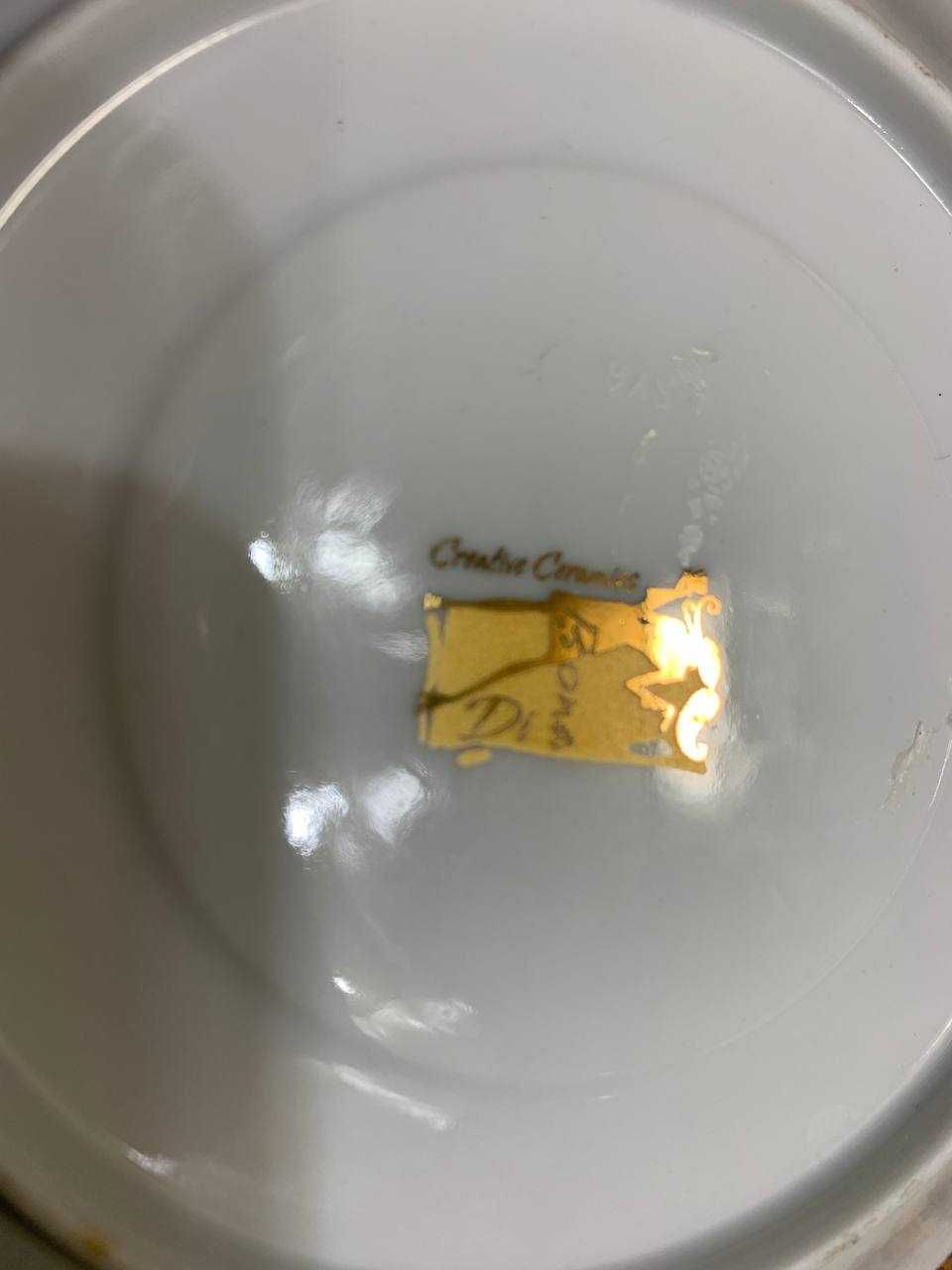 Чашка с блюдцем набор кружка тарелка бабочки Bona Di