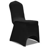 Pokrowiec czarny na krzesło bankietowy elastyczny przyjęcie urodziny