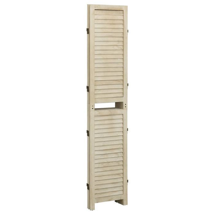 Parawan 3-Panelowy z Litego Drewna Paulownia 105x165 cm