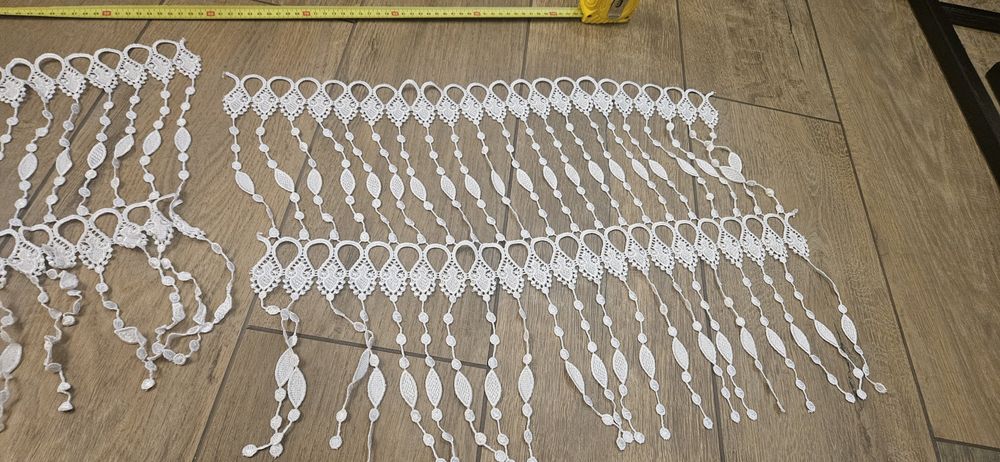 3 sztuki Białe zasłonki zazdroski wyszywane