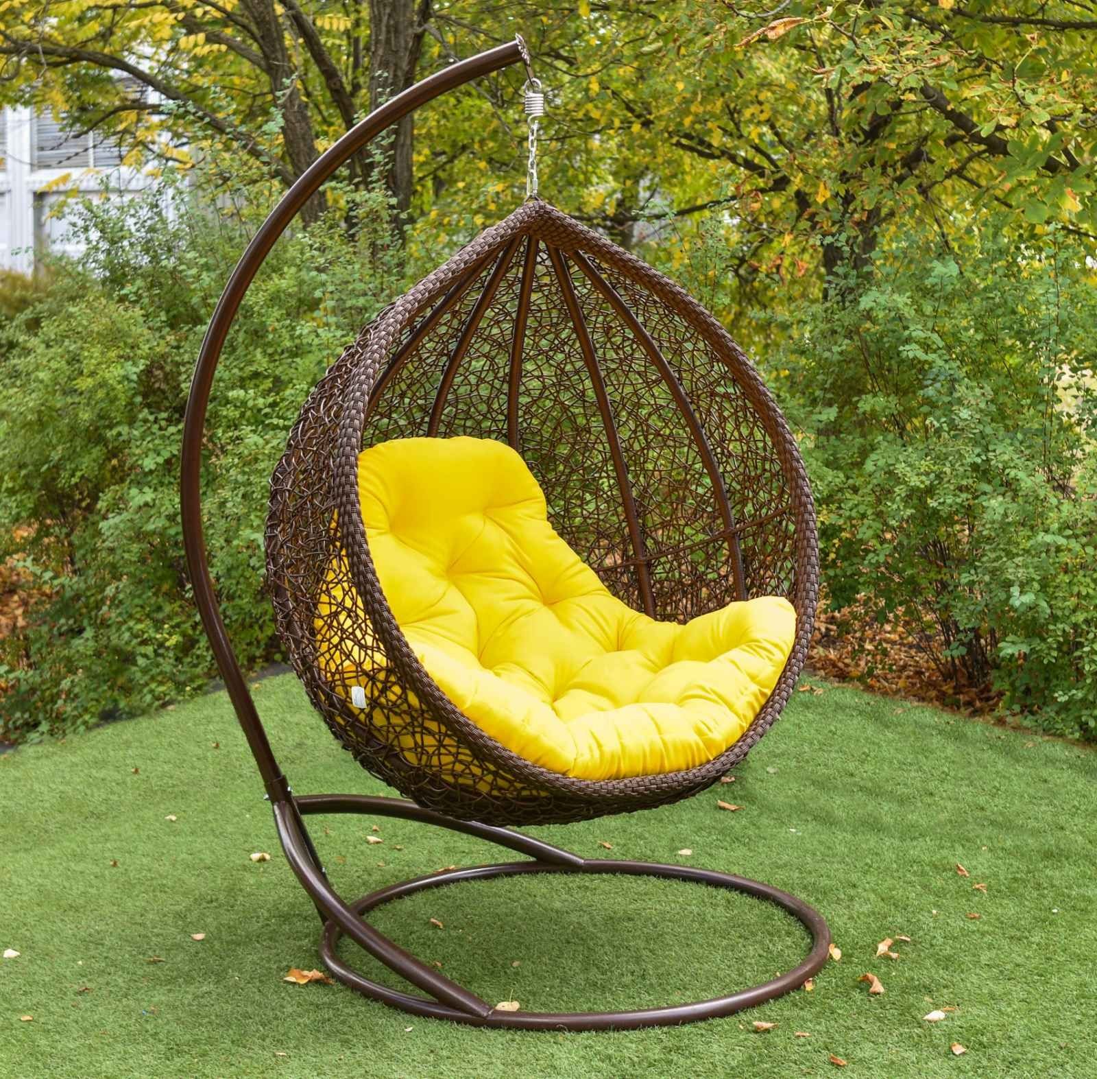Качественное Кресло качалка подвесное. Плетёный кокон из ротанга