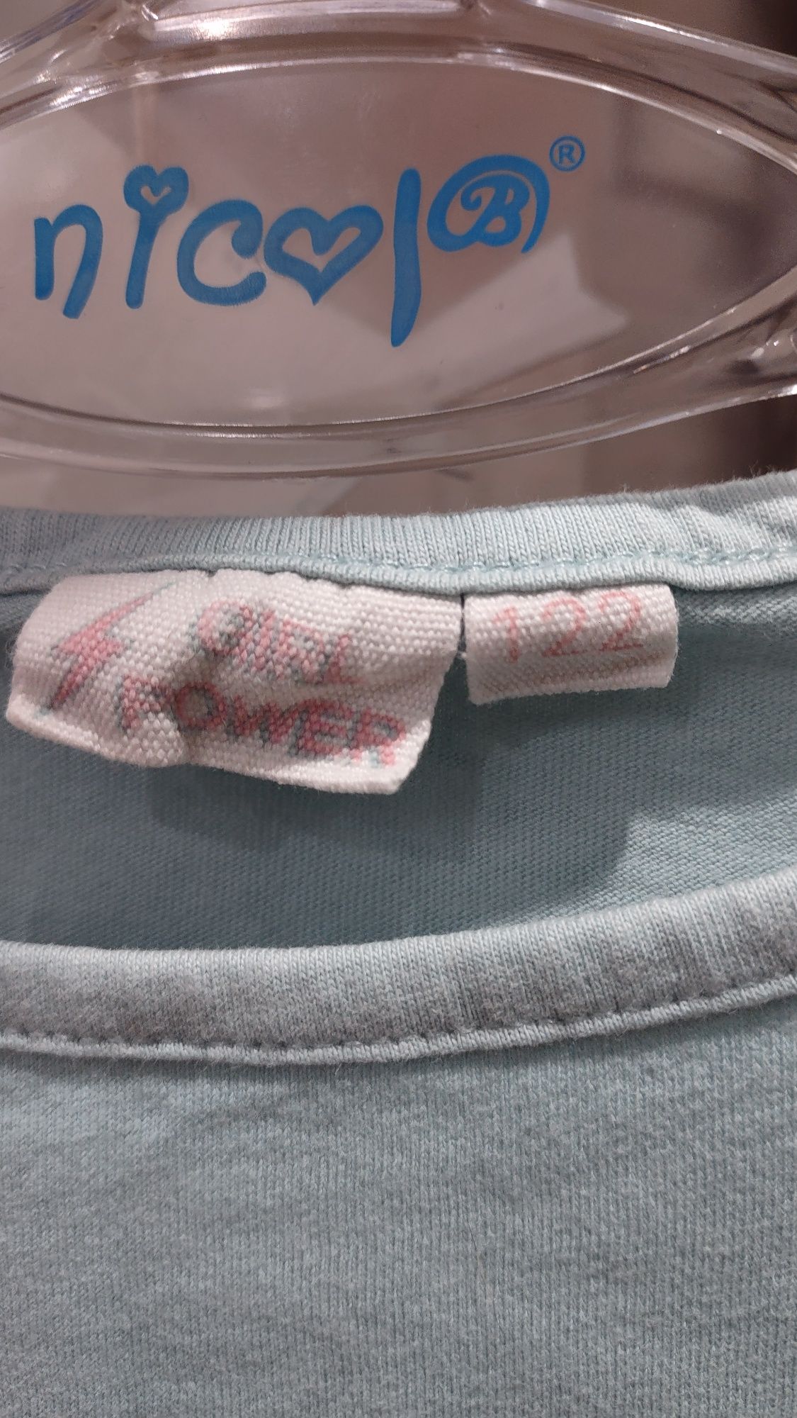 Bluzeczka miętowa 122 dla dziewczynki