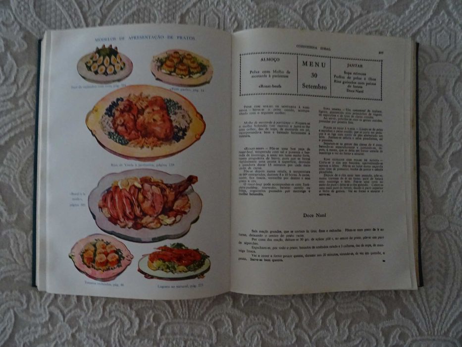 Livro Cozinheira Ideal Antigo Receitas Práticas Empratamentos