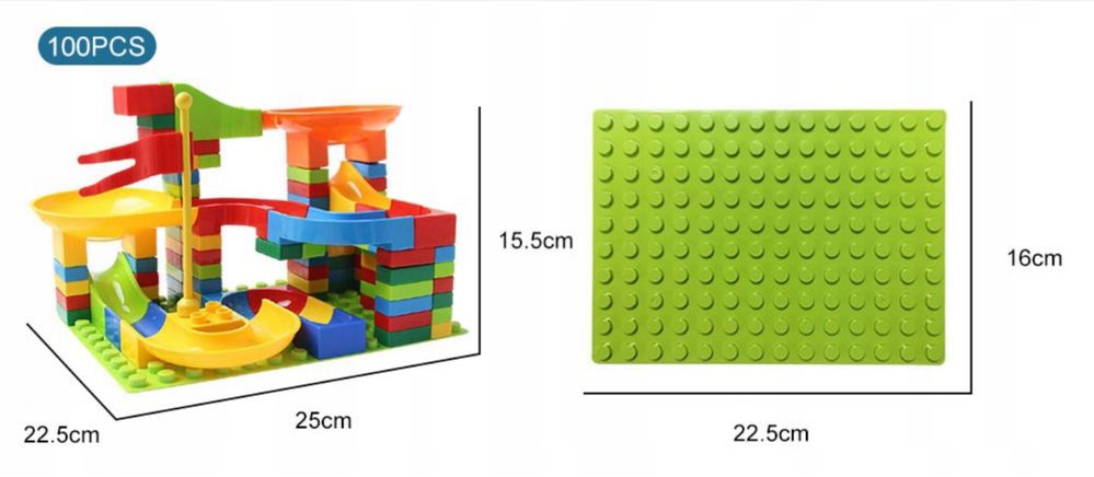 Klocki tor kulkowy 100 Elementów