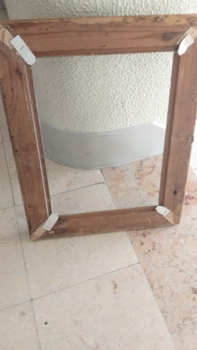 Moldura dourada antiga madeira