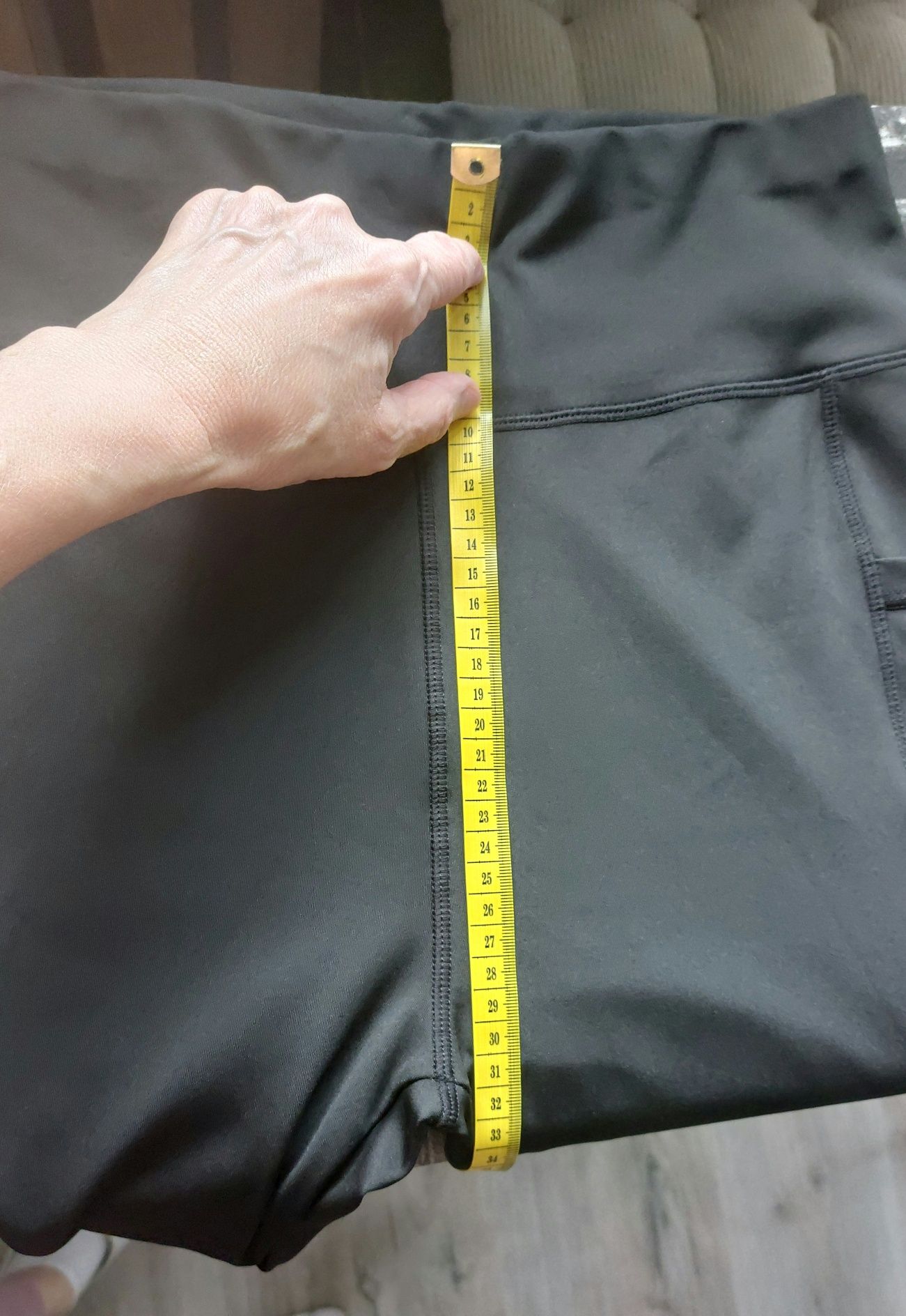 Legginsy czarne wysoki stan elastyczne rozciągliwe L