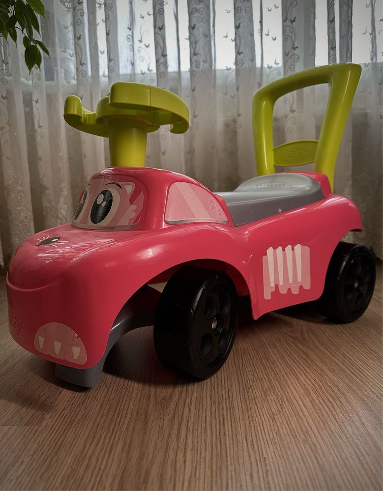 Машина для катання дитяча Smoby Toys 54 x 27 x 40 см Рожевий котик.