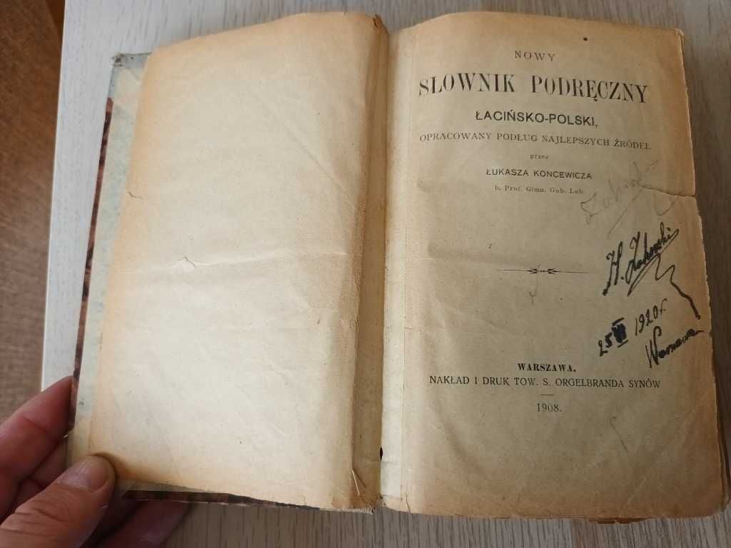 Słownik podręczny łacińsko-polski (1908 r.)