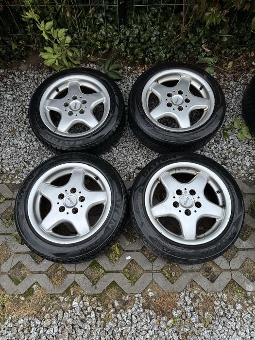 Felgi z rantem 5x112 opony zima 185/55/15 Mercedes VW Seat Skoda Audi