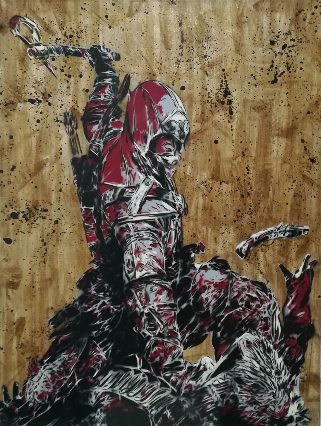 Crash Bandicoot pintura original em tela