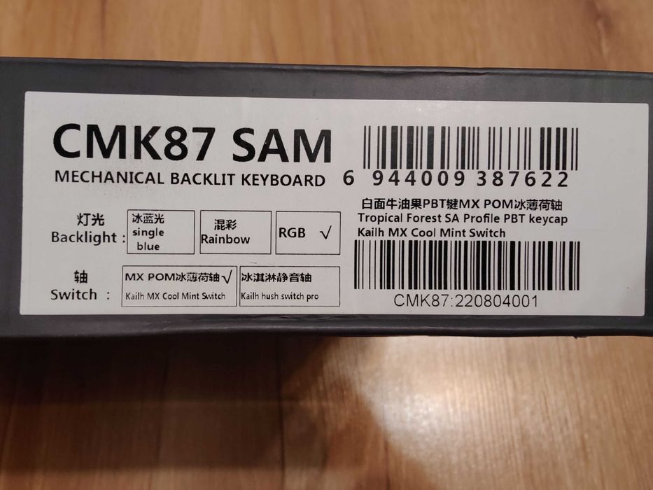 FL ESPORTS CMK87 SAM RGB Kailh MX Cool Mint Switch