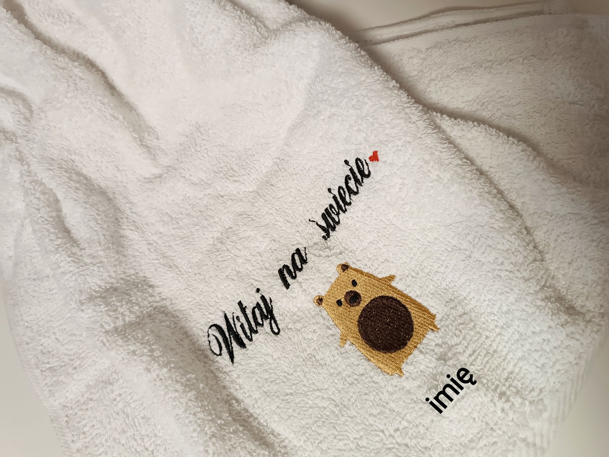 Ręcznik z haftem  dla dziecka niemowlaka prezent baby shower