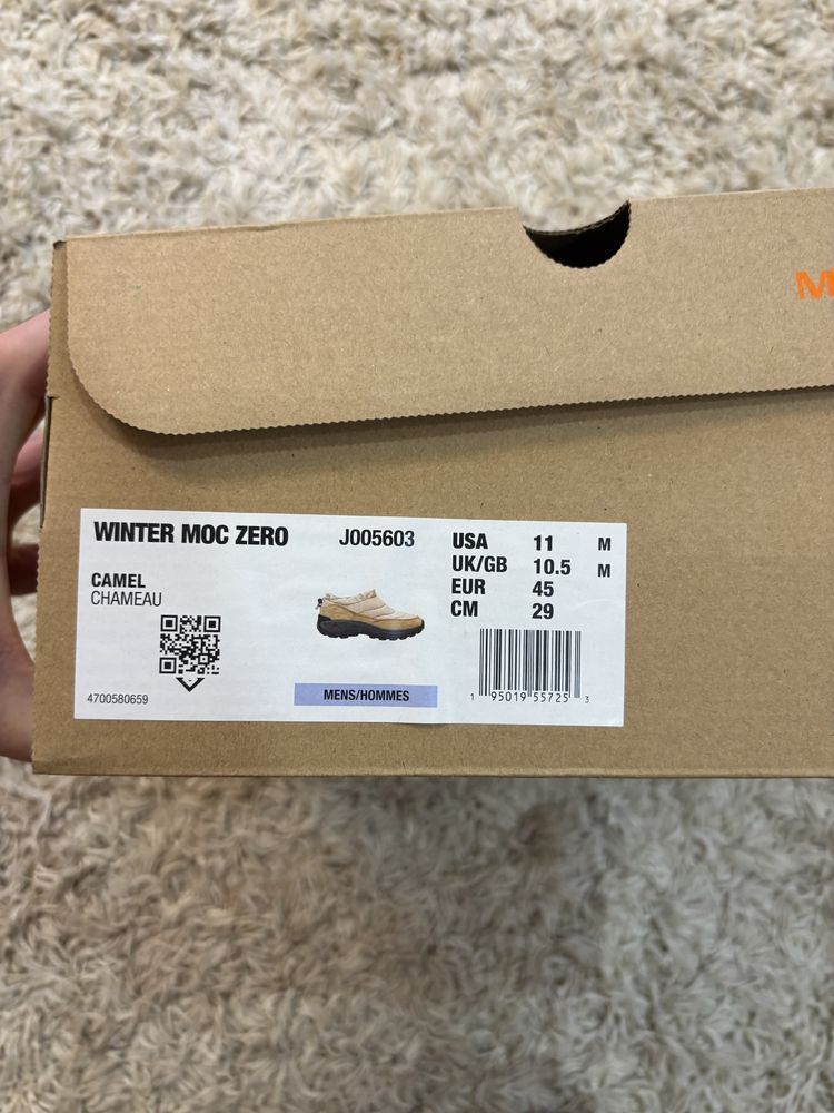 Зимові кросівки Merrell winter moc zero