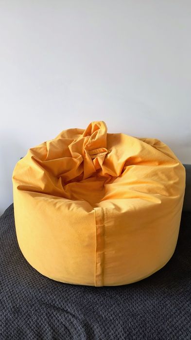 Pufa Italpouf XXL – musztardowa, jak nowa, mało używana