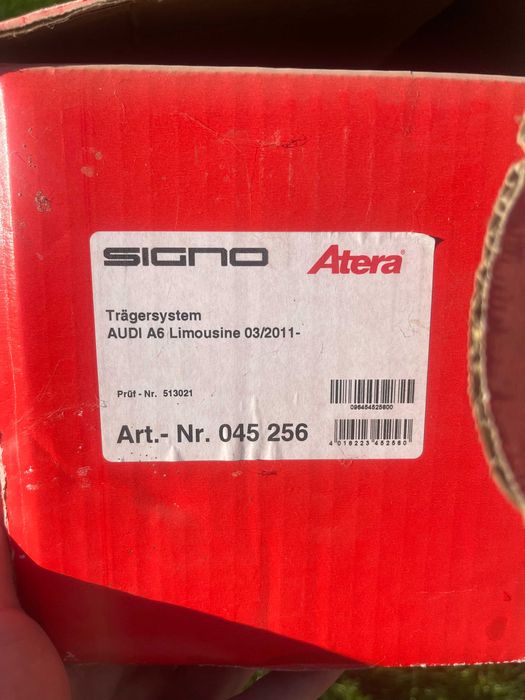 Bagażnik Dachowy Typu BOX Czarny Połysk Audi OE + relingi ATERA signo