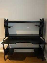FREDDE Secretária p/gaming, preto, 140/185x74x146 cm IKEA