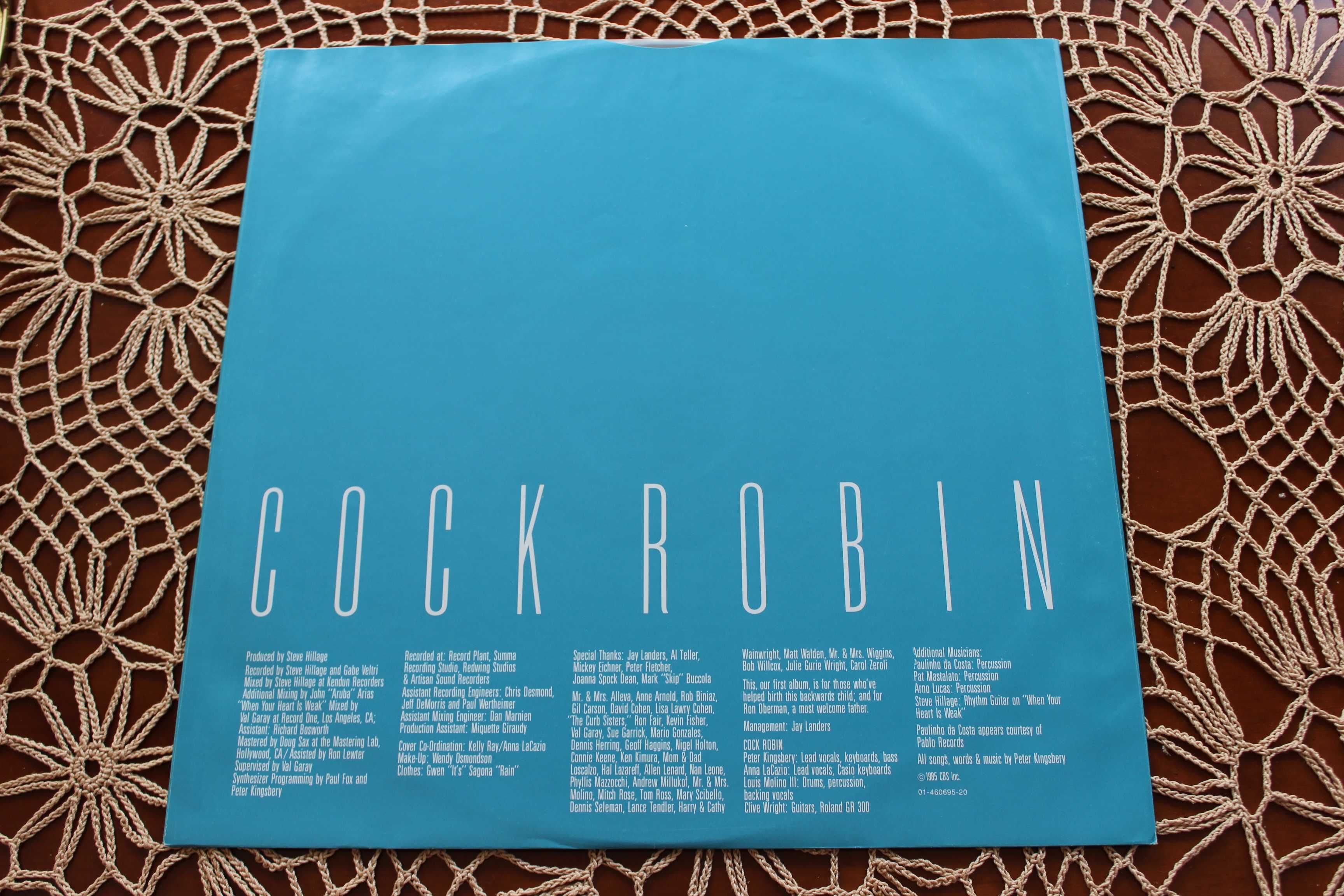 Cock Robin – Cock Robin (LP, 1st Press EU CBS Records) NM / Jak Nowa !