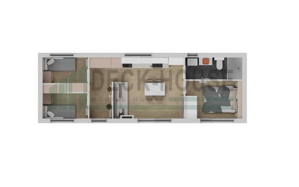 Dom mobilny modułowy, całoroczny od producenta 52,5 m² TRES