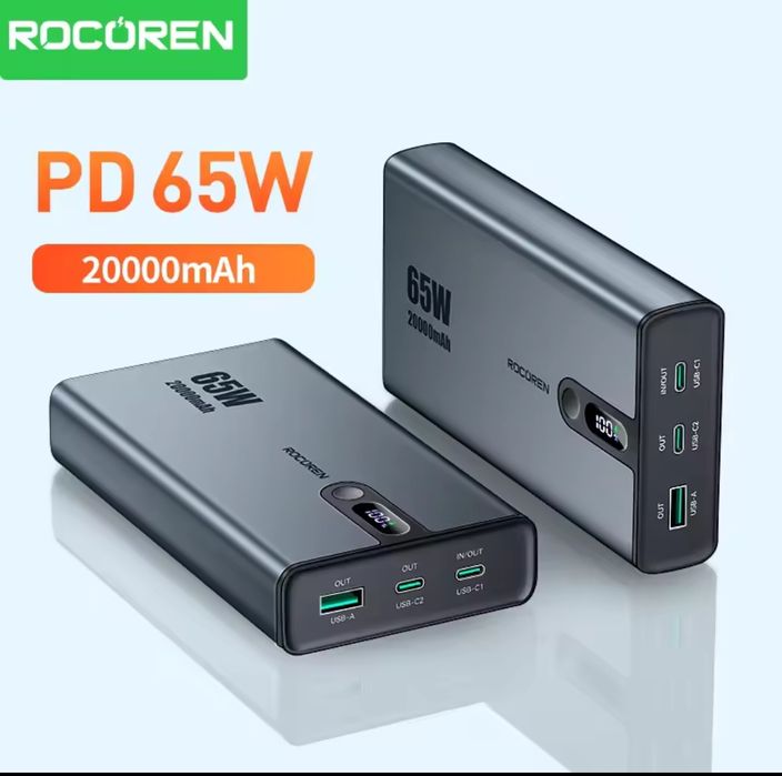 Powerbank 65W 20000 mA notebooka laptopa