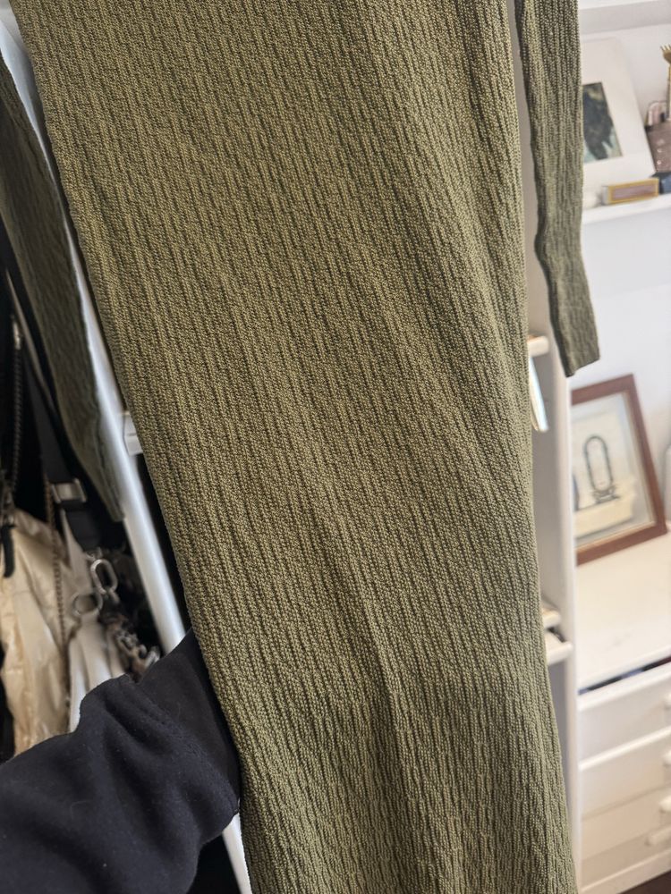 vestido comprido S verde musgo