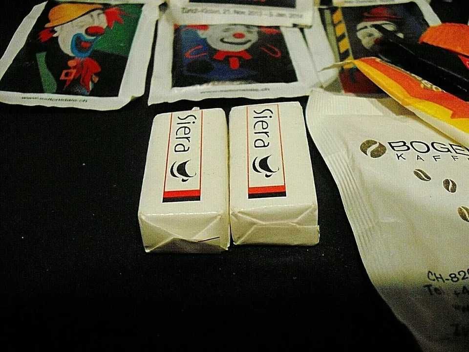 12 collections sugar packets, made in Switzerland
