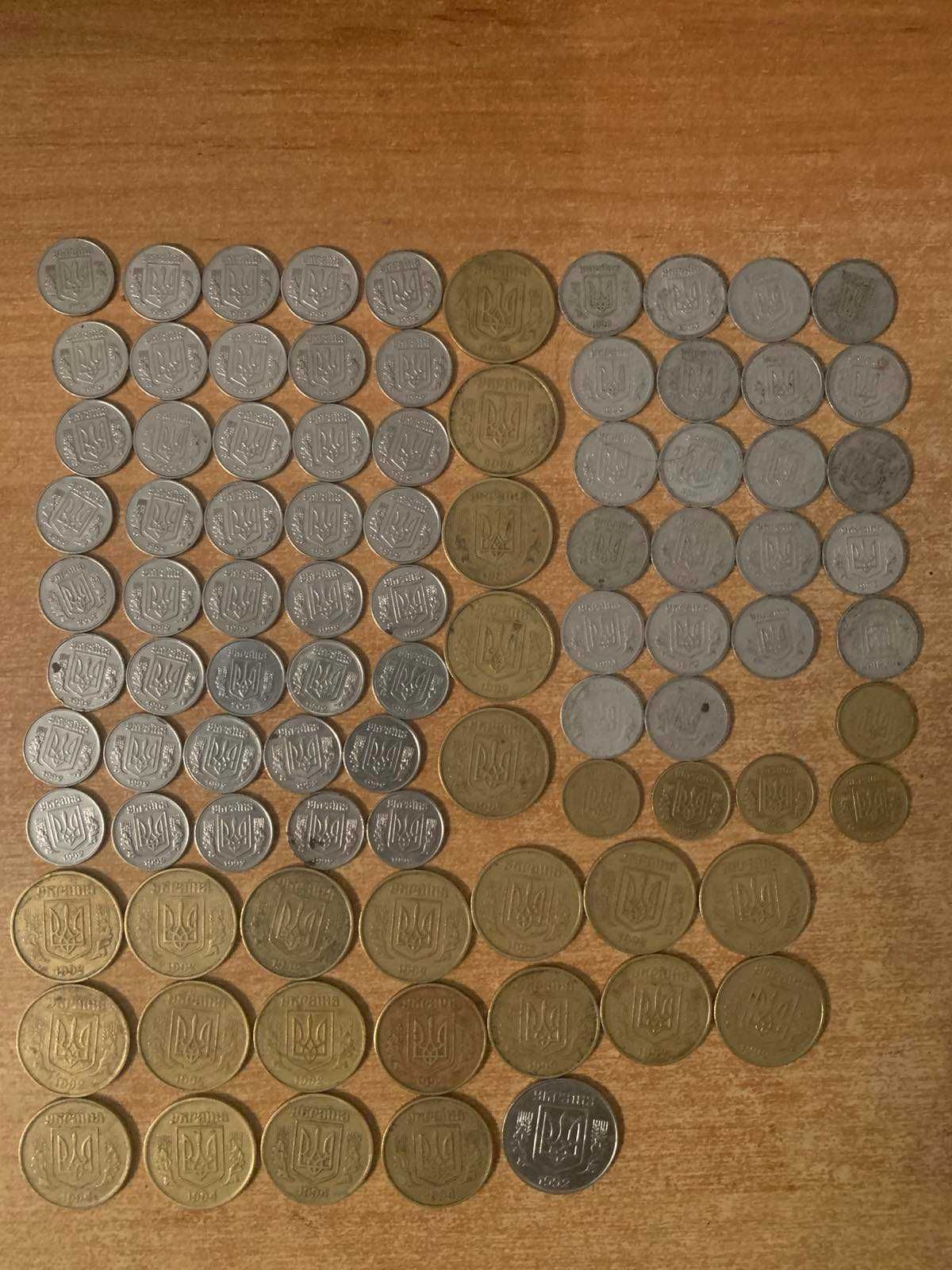 Монети Украіни  1, 2, 5,10, 50 копійок, 1992г. та інші.