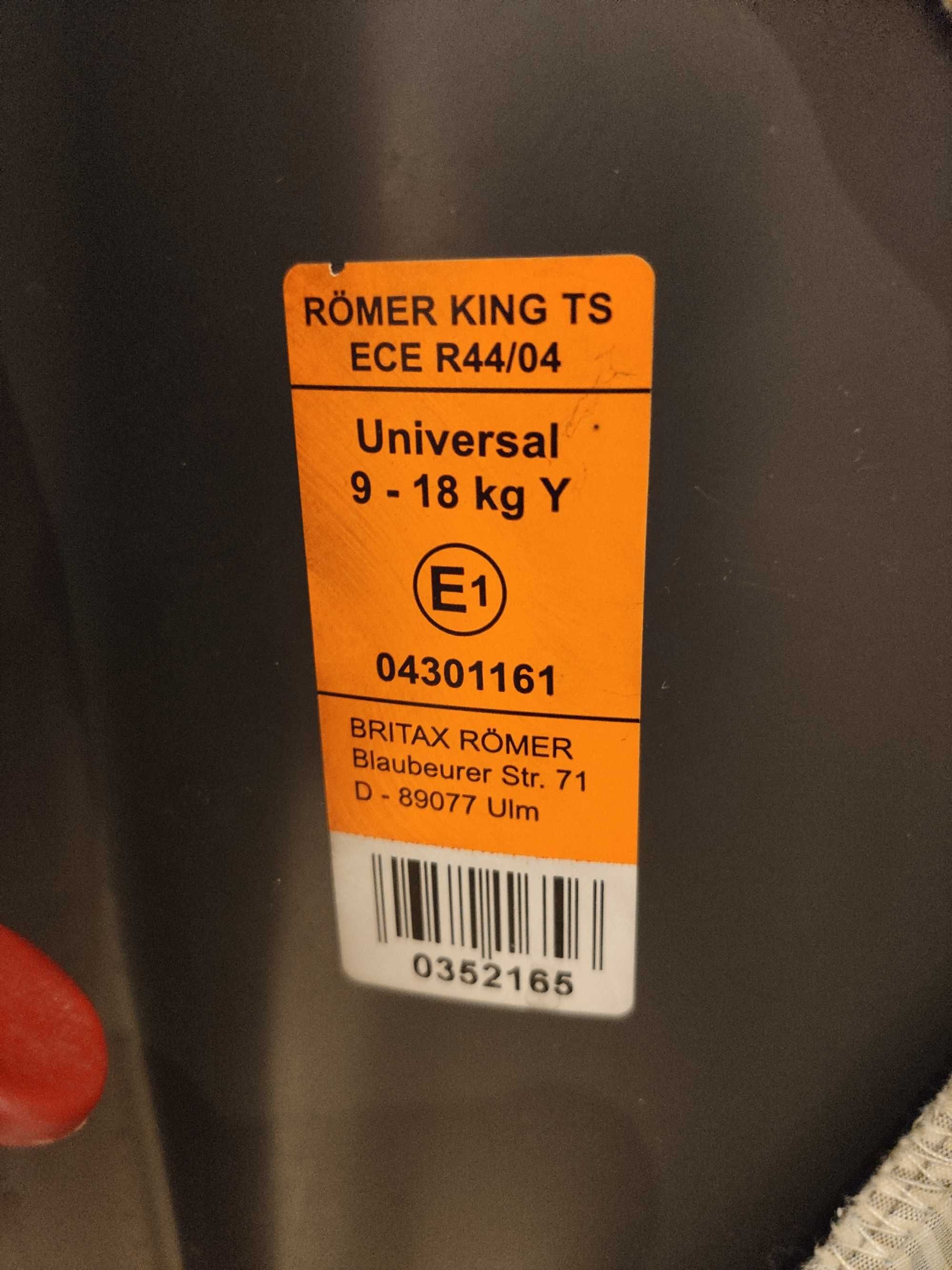 Fotelik Römer KING TS 9-18kg bardzo solidny