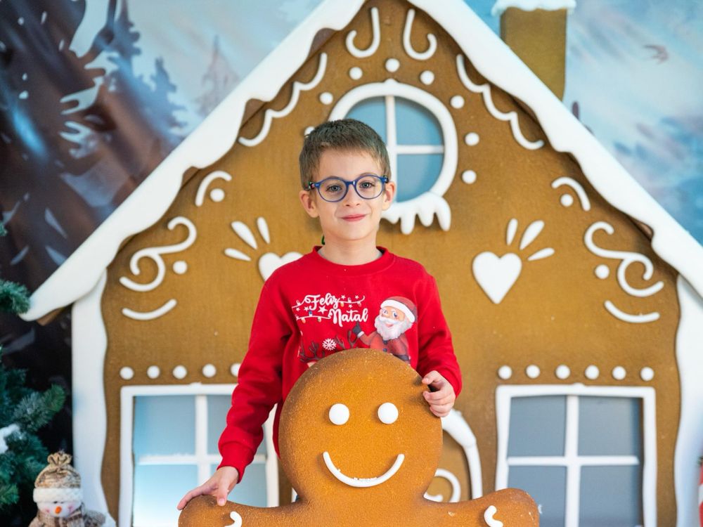 Cenário de Natal - Casa de gengibre