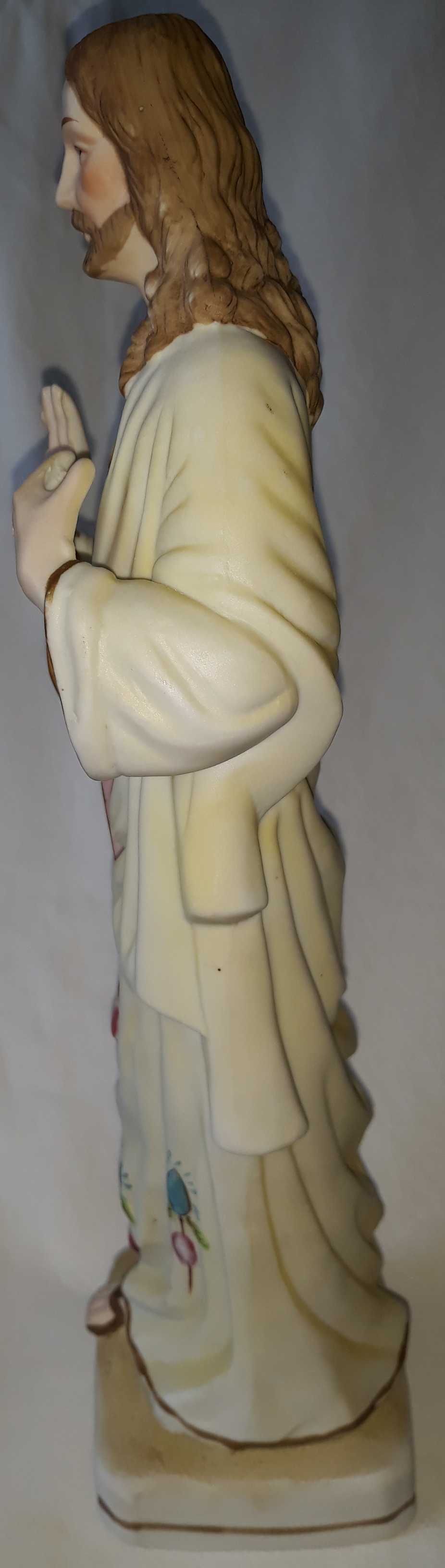 stara porcelanowa figura Serce Pana Jezusa