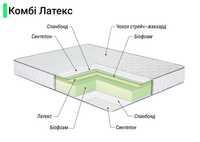 Матрас Комби Латекс Беспружинный+Латекс+Ортопедическая пена 160х200 см