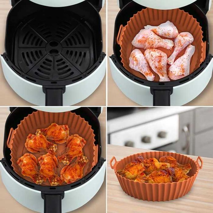 LÖWENTHAL Airfryer silikonowy kosz do frytkownicy beztłuszczowej 4,5l